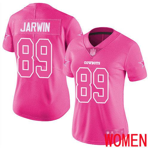 Women Dallas Cowboys Limited Pink Blake Jarwin #89 Rush Fashion NFL Jersey